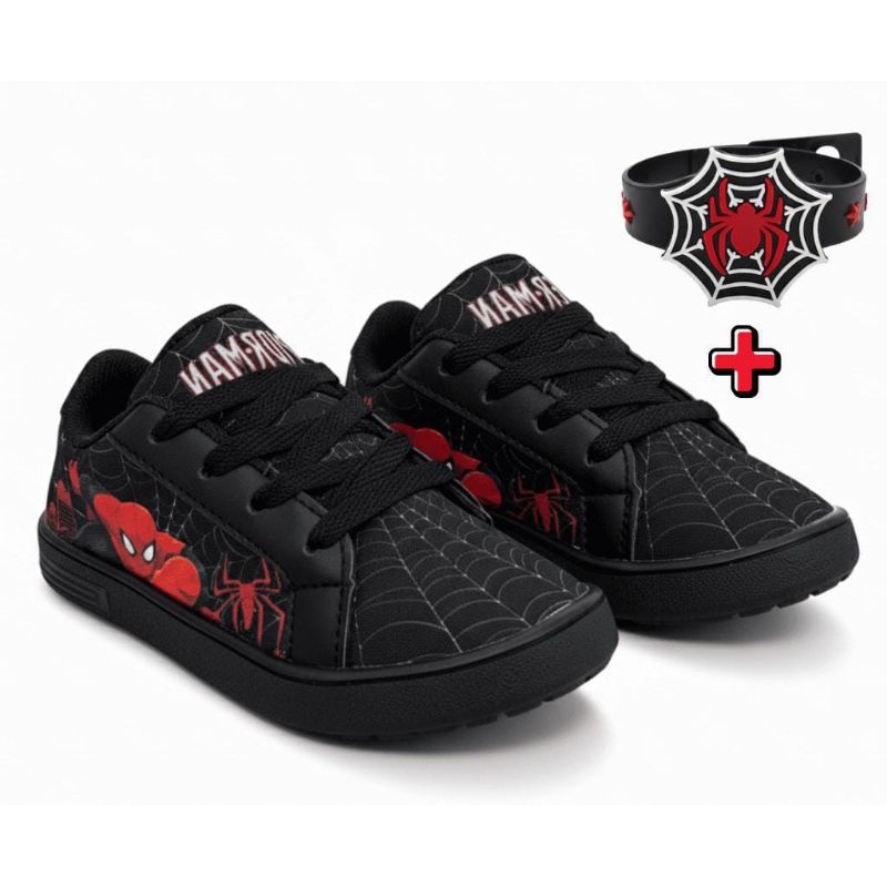 Tênis Masculino infantil Aranha+Brinde Confortável Leve e Macio em Oferta na Shopee