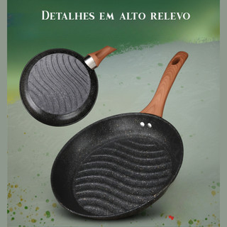 Frigideira Antiaderente 24cm Indução Cerâmica Alemã Cabo Soft-Touch