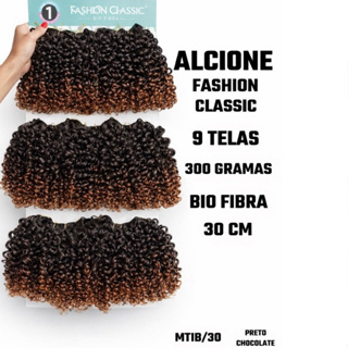 ALCIONE - FASHION CLASSIC - Cabelo Cacheado Bio Fibra em Oferta na Shopee