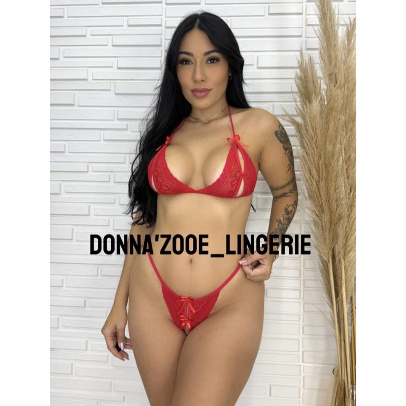 Conjunto Feminino Sexy em Renda I Sutiã + Calcinha I Tamanhos : P AO GG I Vermelho, Preto, Branco e Rubi em Oferta na Shopee