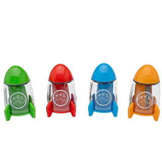 Apontador Foguete com Depósito Dino Space UNITÁRIO CORES SORTIDAS - Leo&Leo em Oferta na Shopee