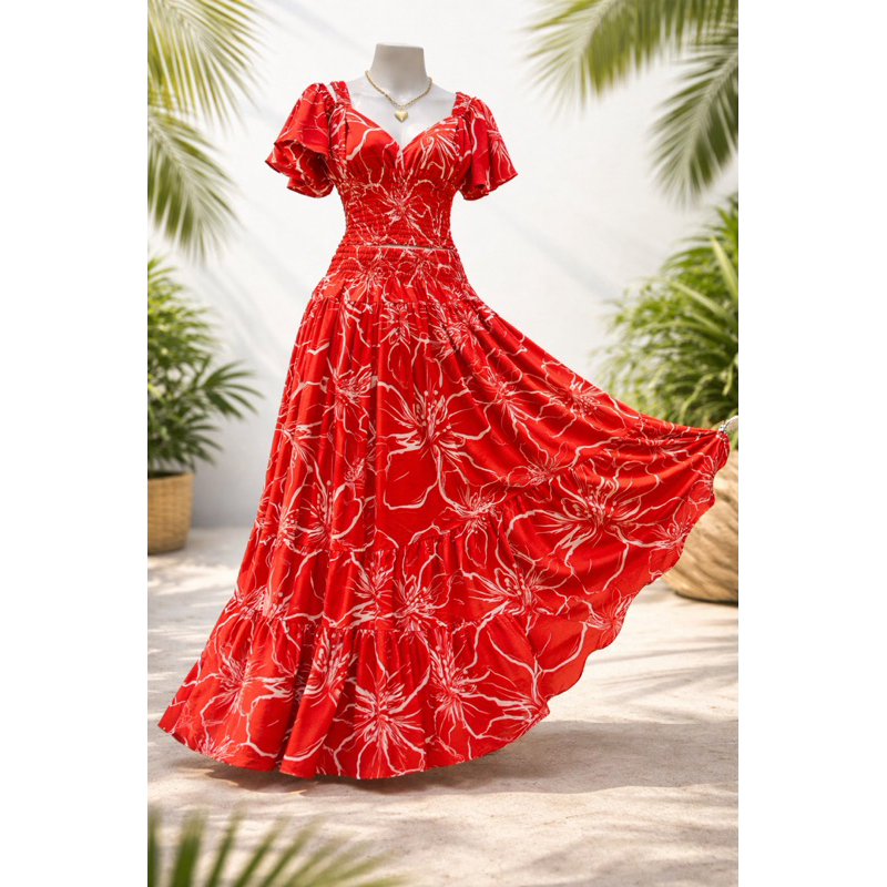 Conjunto Feminino Cropped e Saia Longa Floral – Saia com 2 Marias