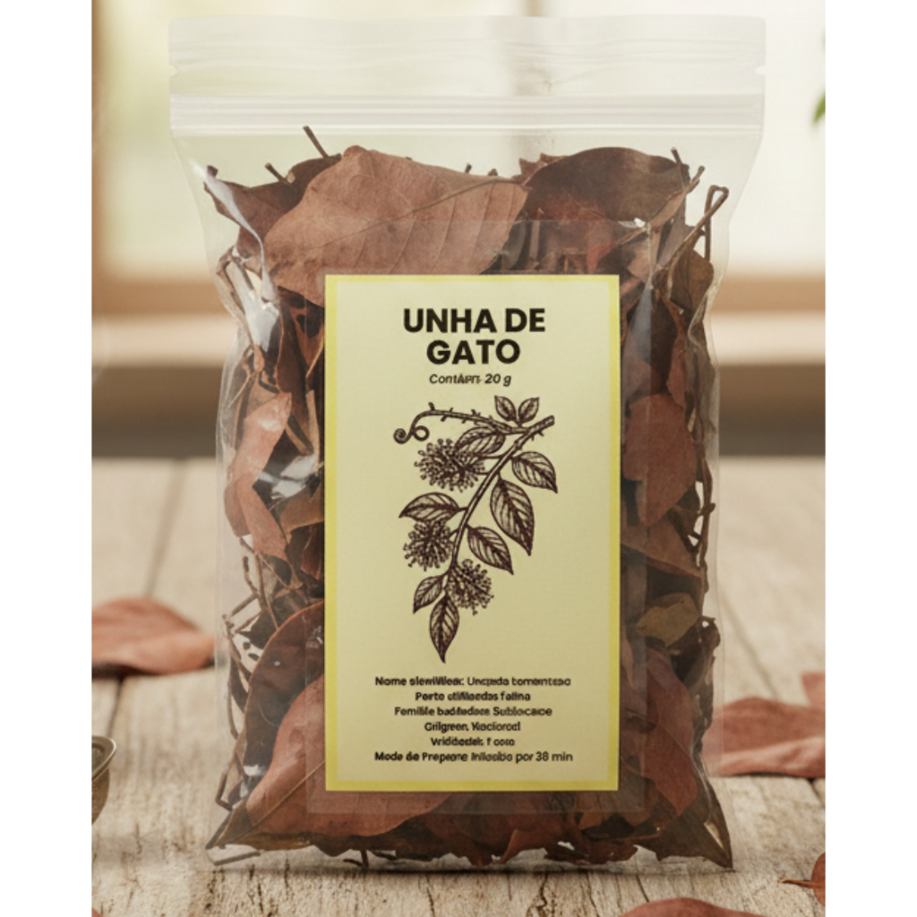 Unha de Gato Folha Nacional 20g em Oferta na Shopee