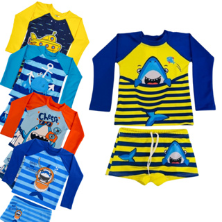 Conjunto Infantil UV Menino Verao Roupa de Praia Proteção Solar em Oferta na Shopee