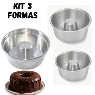KIT Formas para Bolo com furo MINI 14, 12, 10cm Torta Suíça Pudim bolo 10/12cm 12/14cm em Oferta na Shopee
