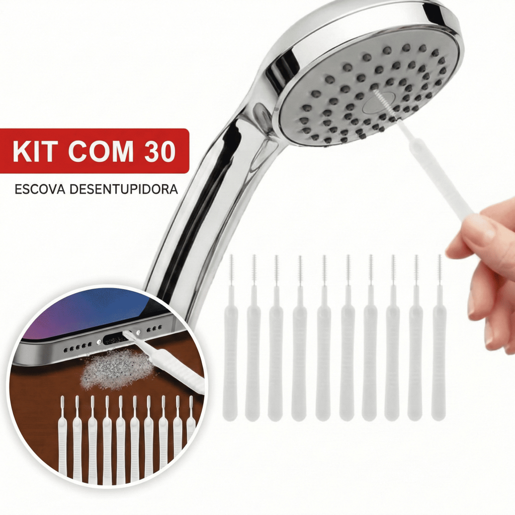 Kit 30 Escovinha Escova Desentope Chuveiro Fogão Celular Ducha Limpador Limpar Mini Limpador Bico em Oferta na Shopee