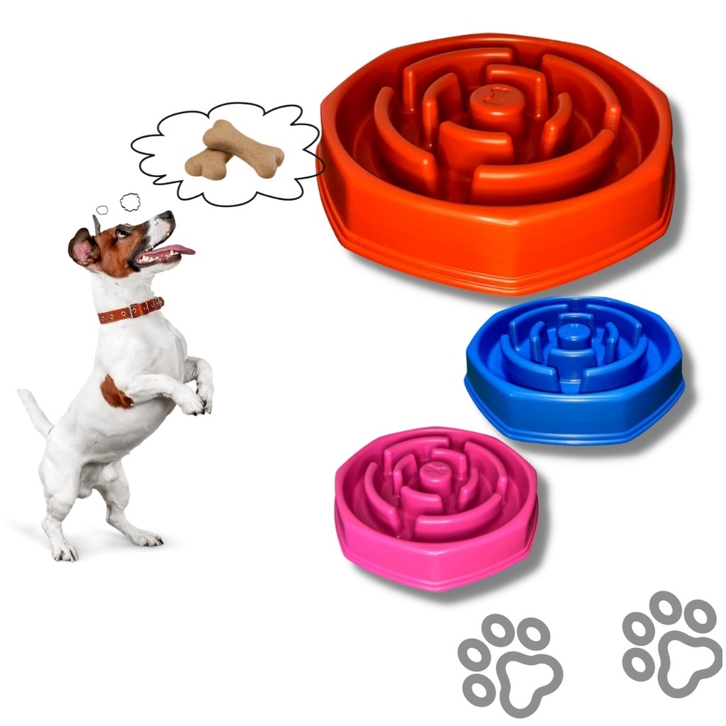 Comedouro Educativo Lento para Cães Médio e Grande Porte – Anti Engasgo
