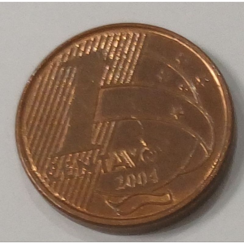 moeda de 1 centavo da 2a família do real de 2004 mbc brinde uma moeda de 10 cruzados