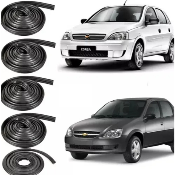 Kit Borracha de Vedação das 4 Portas Corsa Joy Maxx VHC 94 95 96 97 98 99 00 01 02 03 04 05 A 2022