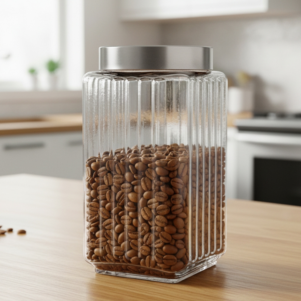 Pote Hermético Vidro Quadrado 2,2 litros Tampa inox Vidro Reforçado em Oferta na Shopee