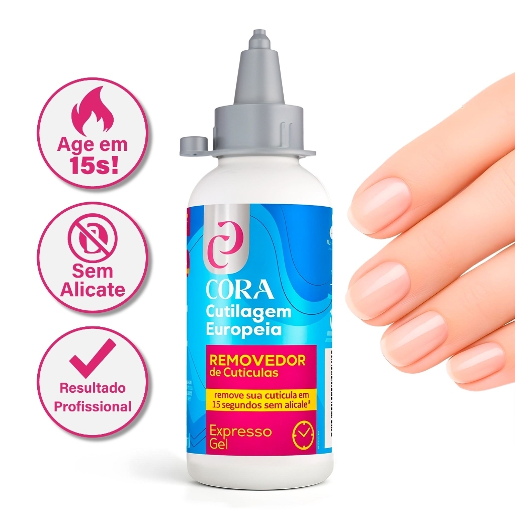 kinq Removedor de cuticulas Gel Instantanêo CORA 100ml SPA DOS PÉS - CUTILAGEM EUROPEIA