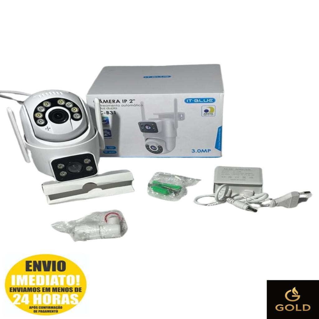 "Segurança Avançada em Alta Definição: Câmera IP 3MP IT-BLUE com Visão Noturna e Conexão Wi-Fi!"