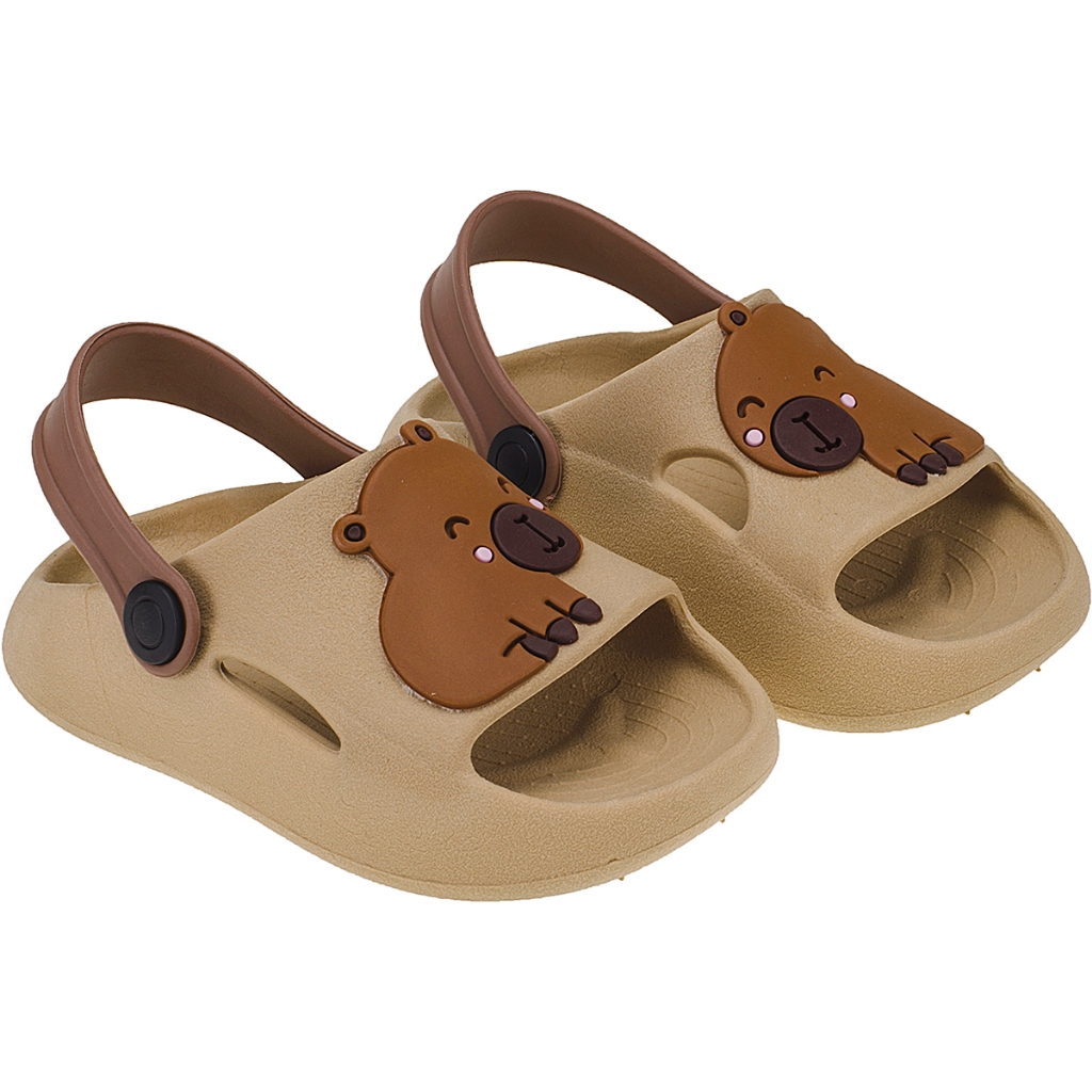 Chinelo Nuvem Sandália Papete Infantil Menina Capivara Cereja Marrom Preto SoLuz em Oferta na Shopee