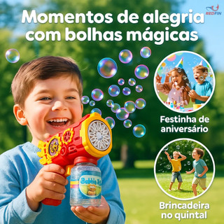 Pistola de bolhas automática Iluminação LED Brinquedos infantis presente de Natal Entrega gratuita