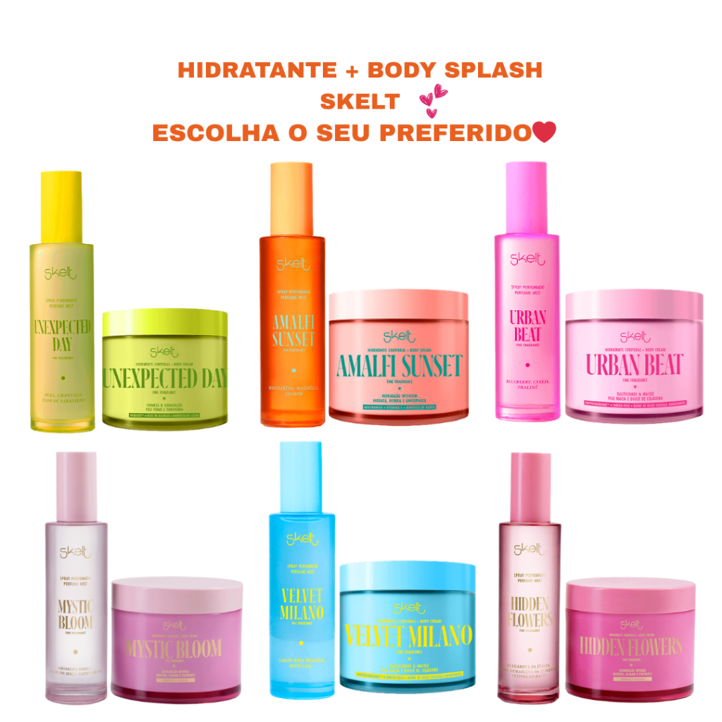 Kit Skelt Hidratante e Perfume Mist em Oferta na Shopee