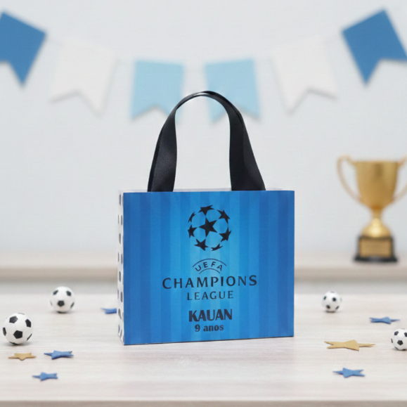 Sacolinha Personalizada UEFA Champions League (Tamanho G) – Lembrancinha Festa / Aniversário