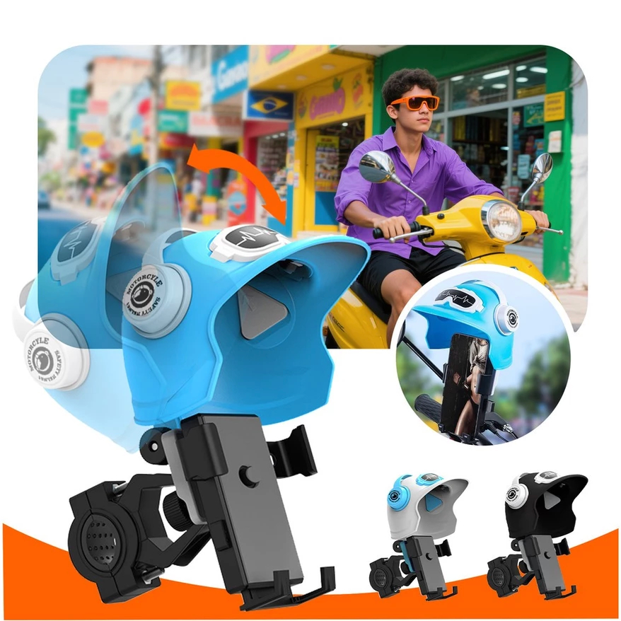 Suporte Para Telefone Celular De Motocicleta Com Capacete Pequeno E Navegação Elétrica De Bicicleta À Prova D'água em Oferta na Shopee