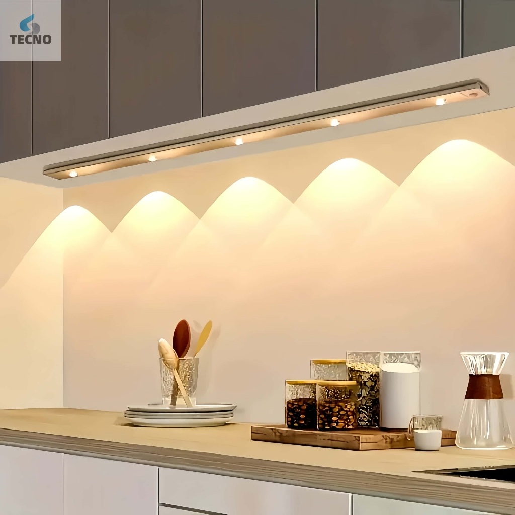 Luz de LED com Sensor para Armário 60cm Ultra Fina 3 Cores, Recarregável (Branco/Quente/Natural)-F9