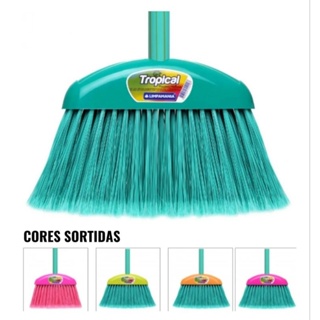Kit 2 Vassouras Tropical, SEM CABO. em Oferta na Shopee