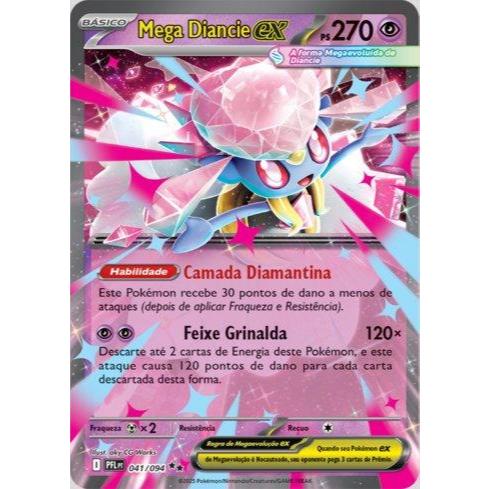 Carta Pokémon Mega Diancie ex (#041/094) Original Copag Idioma Português