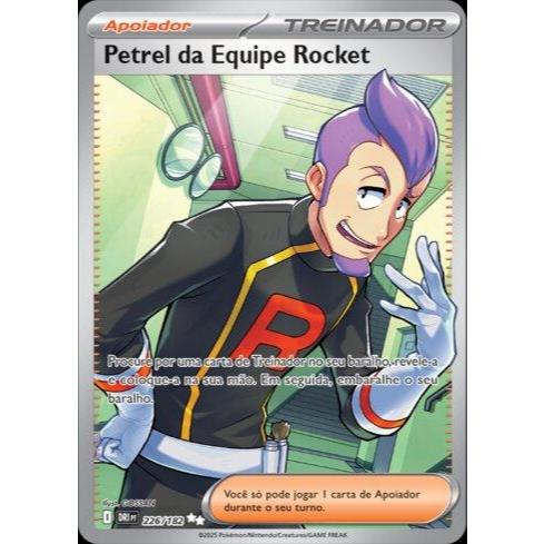 Carta Pokémon Petrel da Equipe Rocket (226/182) Original Copag Idioma Português