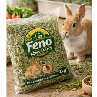 2Kg Feno Bom e Barato Para Porquinho Da India, Coelho e Roedores em Oferta na Shopee