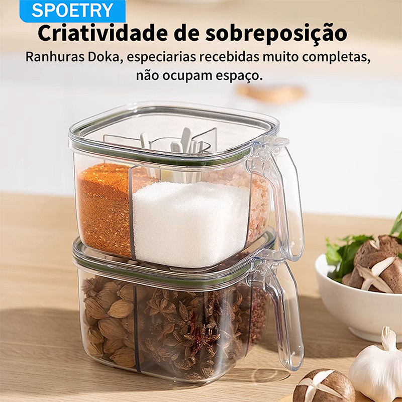 BR- Caixa De Especiarias Cozinha Doméstica Conjunto De Potes De Especiarias Uma Pimenta De Sal Garrafas De Especiarias em Oferta na Shopee