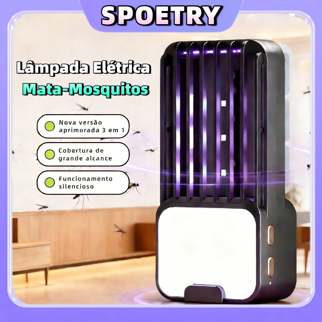 3 EM 1 Lâmpada Elétrica Mata-Mosquitos Com Luz UV Usb Armadilha Para Insetos Direto Cabo USB