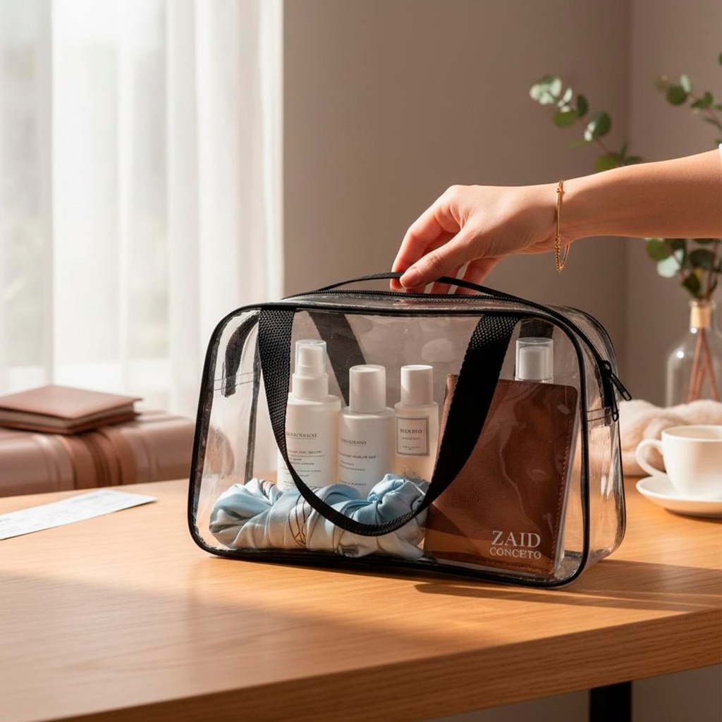 Bolsa Transparente PVC Necessaire Organizadora Para Maquiagem - Emfermagen - Praia - ENVIO RAPIDO em Oferta na Shopee
