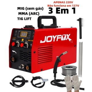 Máquina Solda Inversora 220V Mig 150a Sem Gás 3 Em 1 Tig Lift Eletrodo Frequência 50 Hz/60 Hz em Oferta na Shopee