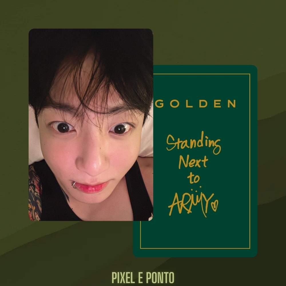 Photocard Jungkook Zoiudo BTS Fanmade KPOP Card Frente e Verso Photocards