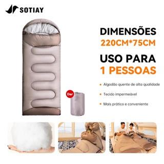 Saco de Dormir Térmico Solteiro Ultralight 1,5kg – Lavável à Máquina, Tecido 190T Impermeável, -1,5ºC a -3,5ºC para Camp em Oferta na Shopee