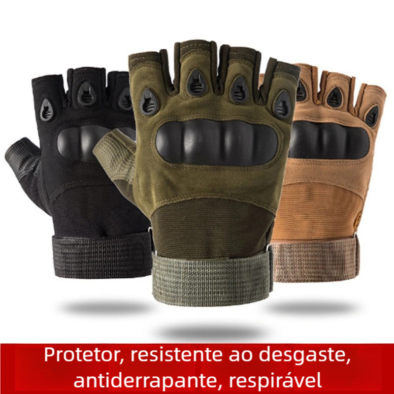 Luvas de Combate SWAT Anti-Skid - Respiráveis, Táticas Masculinas para Paintball e Esportes Ao Ar Livre, Tamanho Único