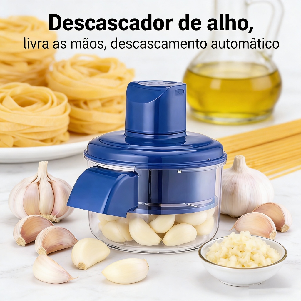 Descascador de alho elétrico automático – descascador de uvas sem usar as mãos, também adequado para outras frutas.