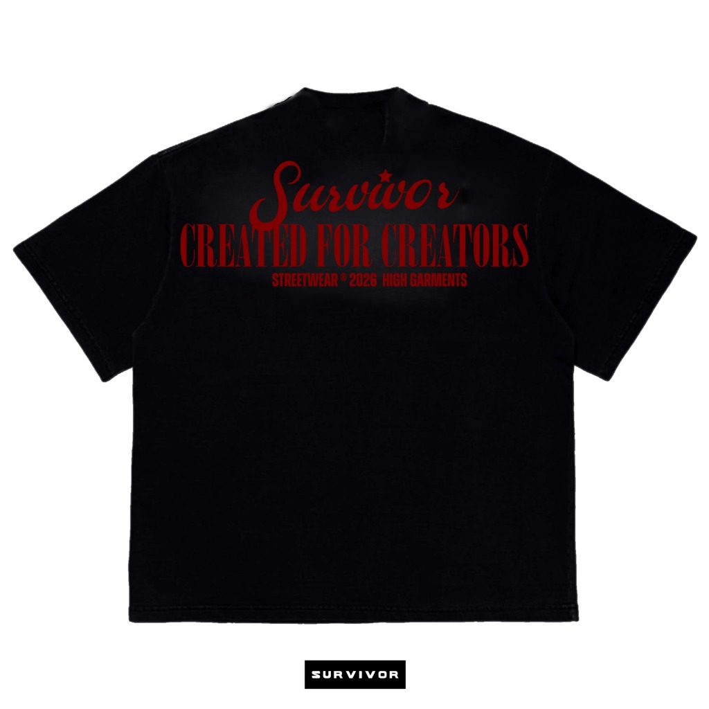 Camiseta CREATORS Oversized Streetwear – Estilo Único e Exclusivo Survivor UNISSEX 2025