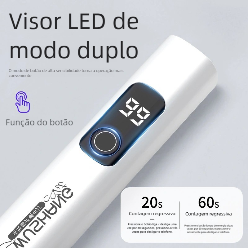 Secadora de Unhas LED UV Quick Mini - Portátil para Kit de Manicure em Oferta na Shopee