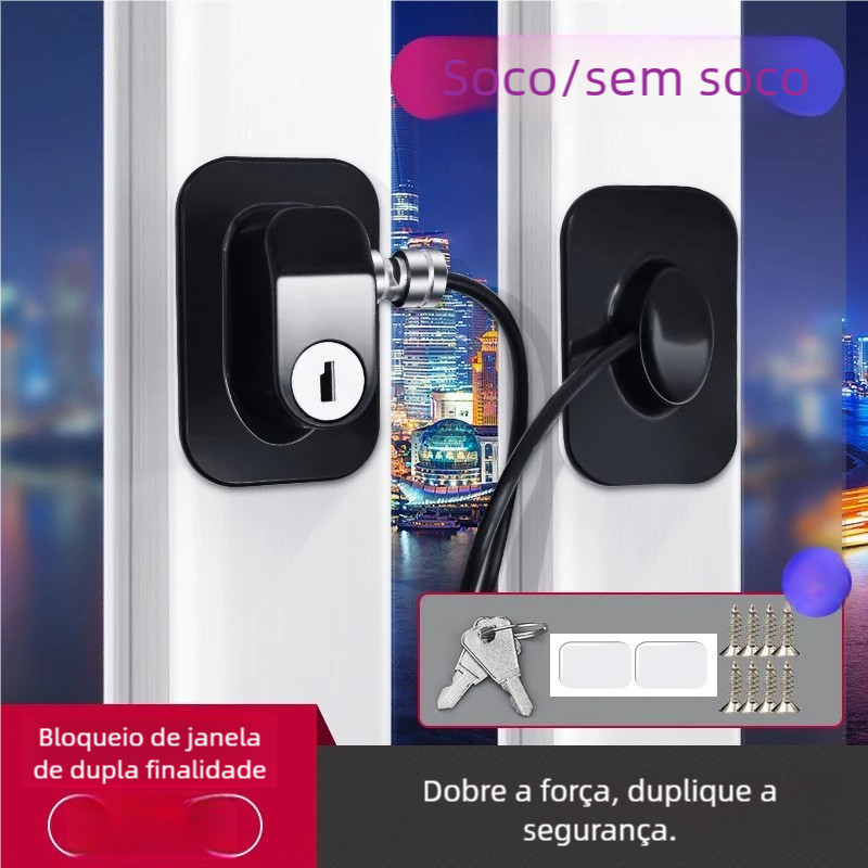Trava de Segurança Infantil sem Furo Reutilizável - Para Geladeira e Armários