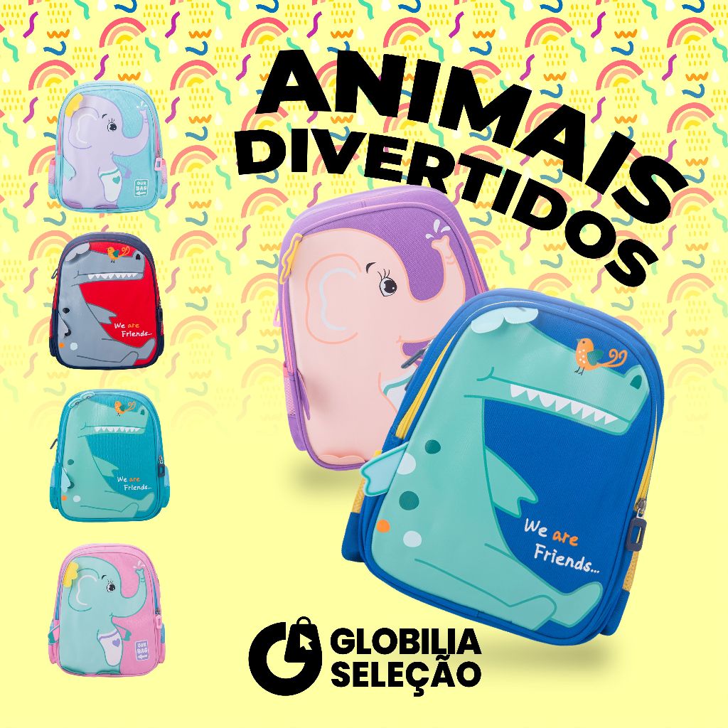Mochila Infantil Escolar Menino Menina  Resistente Passeio Bolsa Impermeável  BMA1012-ELF