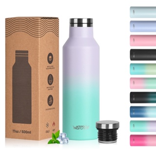 WATERSY Garrafa Térmica 350ml 500ml Inoxidável Anti-Vazamento - 10 Cores Gradientes em Oferta na Shopee