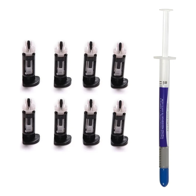 Trava Pino Kit Com 8 Peças E Uma Pasta Térmica Prata