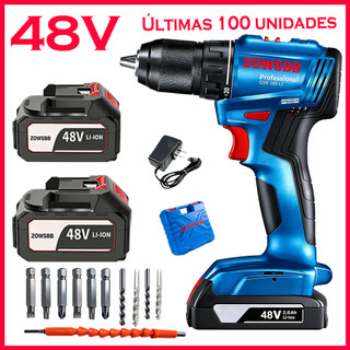 ZOWSBB Furadeira Parafusadeira Alta Torque Profissional Furadeira de Impacto Elétrica