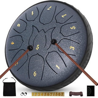 Tambor de língua de aço de 15 cm: 11 notas Tambor de chuva Percussão de aço Tambor de língua manual com partitura Martel em Oferta na Shopee