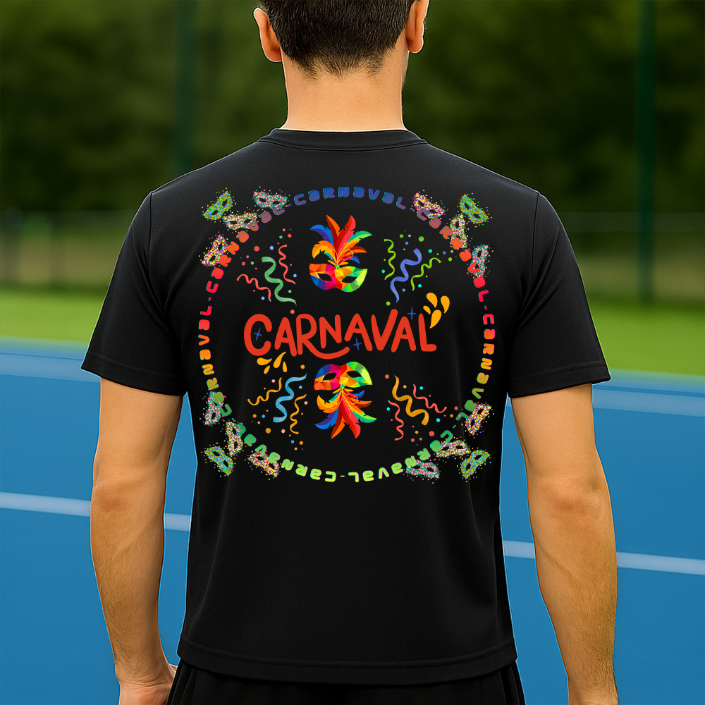 Camiseta Dry Fit Masculina Estampada Carnaval P ao GG Leve Respirável Academia Treino
