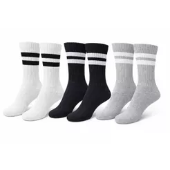 Kit 3 pares Meias Cano Alto FEMININA MASCULINA Conforto e Durabilidade em Algodão Esportivo