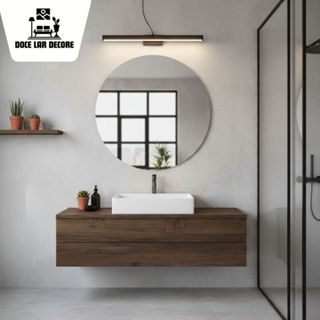 Espelho Decorativo Redondo Lapidado Parede Banheiro Sala Quarto em Oferta na Shopee