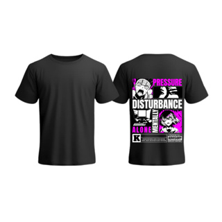 Camiseta Estampa Anime Mangá Dark Pressure Mentally Alone Streetwear Alternativo Algodão Premium em Oferta na Shopee