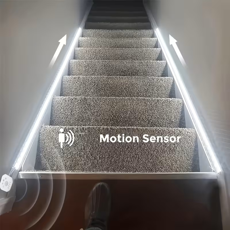 Kit Completo Sensor Led de Movimento Com Efeito Perseguição Fita LED Neon 5m Com Fonte