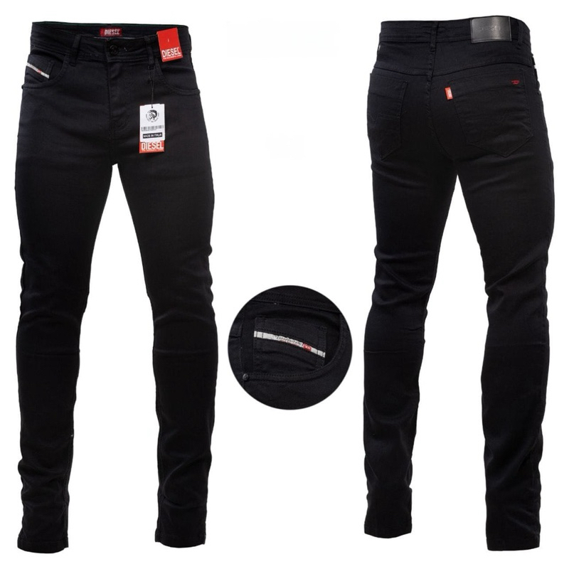 Calça Preta Masculina Jeans Slim Fit Elastano Confortável Do 38 ao 48 em Oferta na Shopee