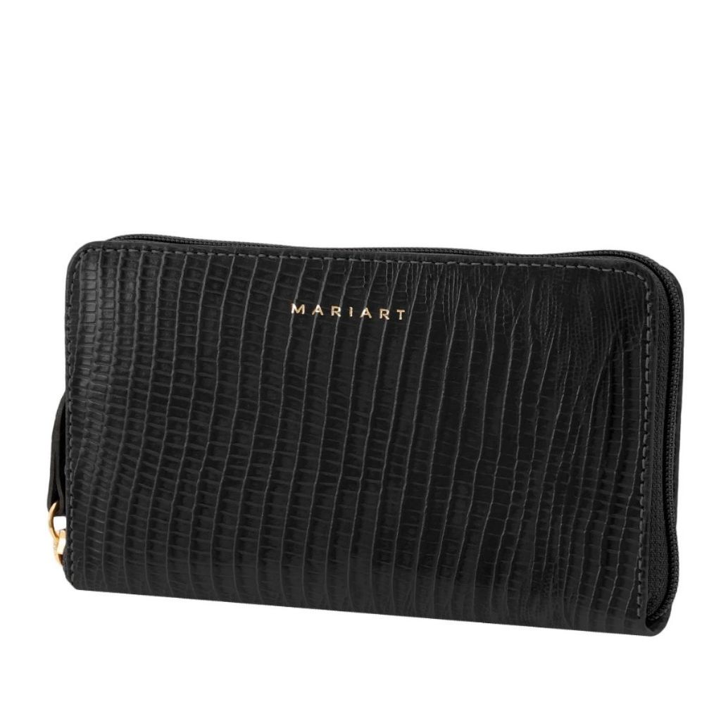 Carteira Feminina de Couro Bovino Legítimo c/ Zíper Mariart 121N