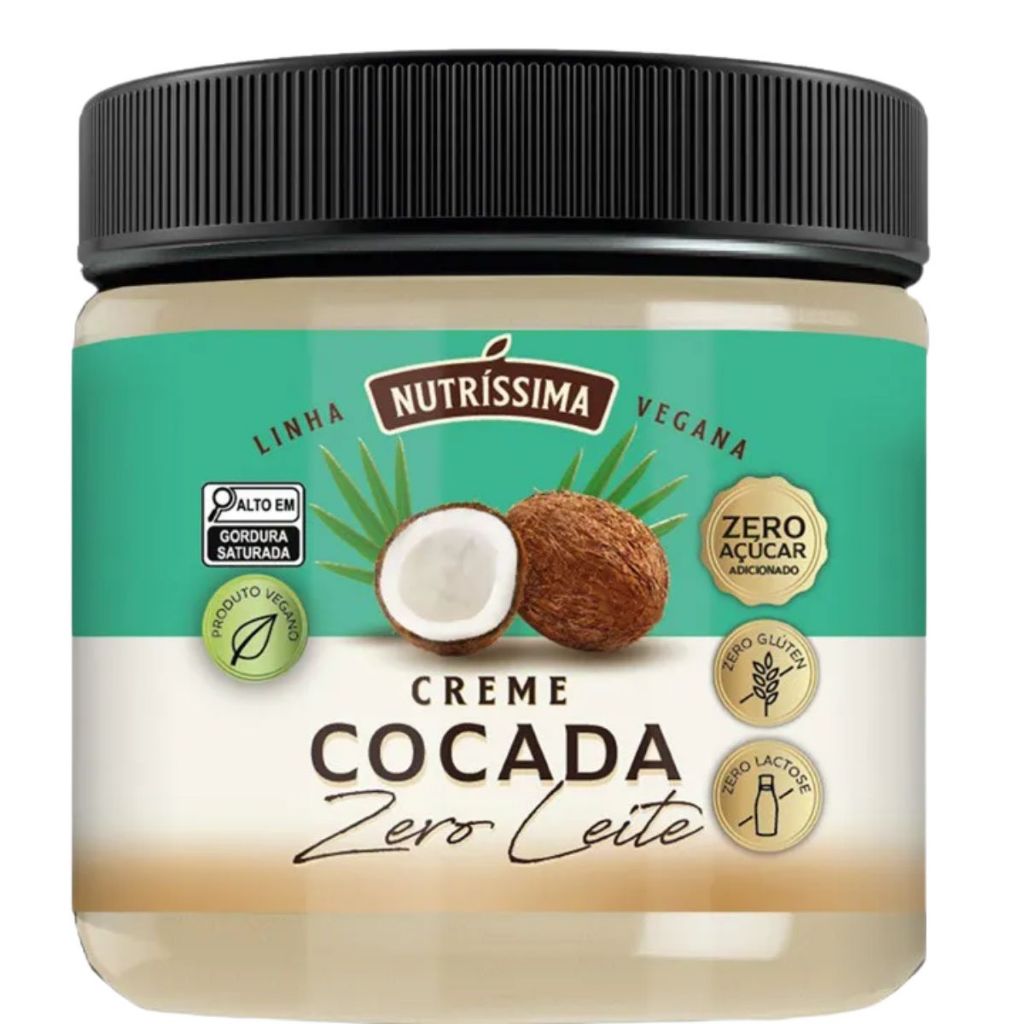 Creme Nutrissima Cocada Vegano Zero Lactose E Açúcar 450g